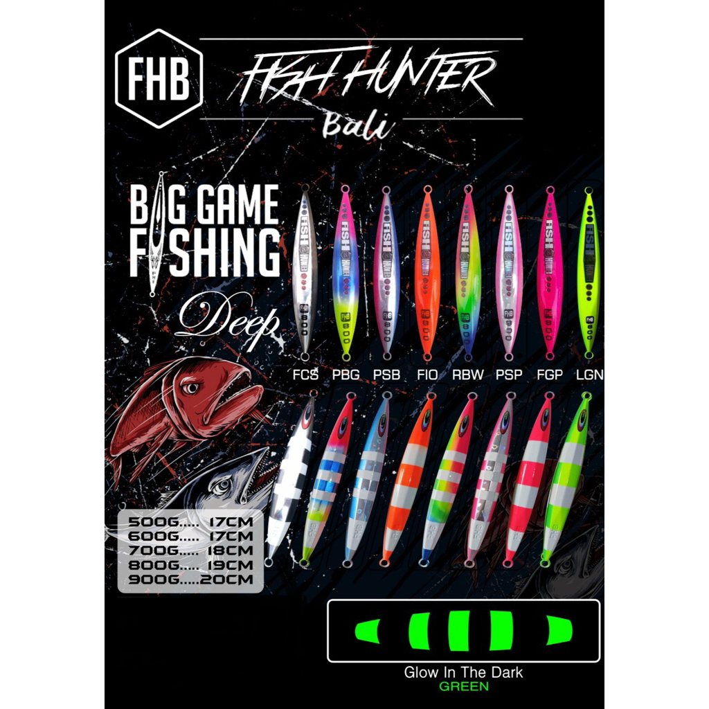 Short Metal Jig 600gr Fish Hunter Bali