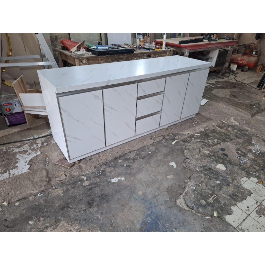 kitchen set alumunium/ kitchen set  acp/ kithen set minimalis/ rak dapur kekinian