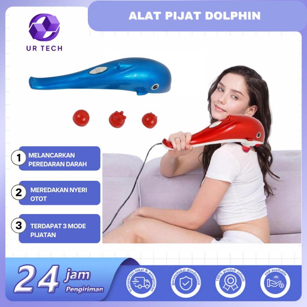 Pijat Elektrik Dolphin Alat Pijat Elektrik Dolphin Massager Bahu Getar USB