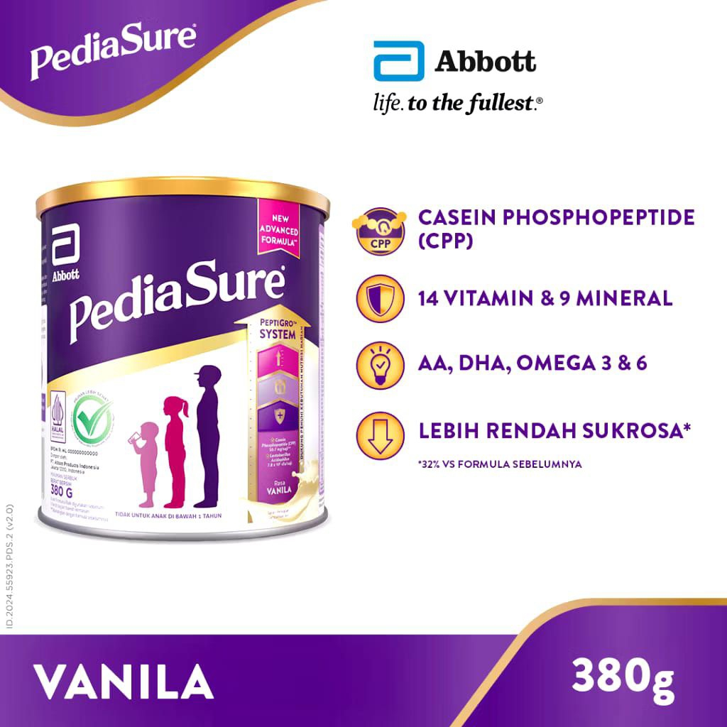 

PEDIASURE 380G (1–10 TAHUN) – COKELAT | VANILA | MADU – NUTRISI PERTUMBUHAN ANAK EXP 2026