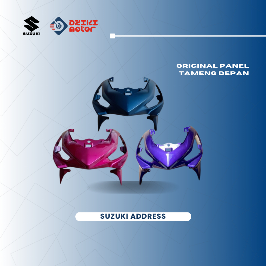 Original Panel Tameng Depan Suzuki Address Pink Ungu Biru Doff