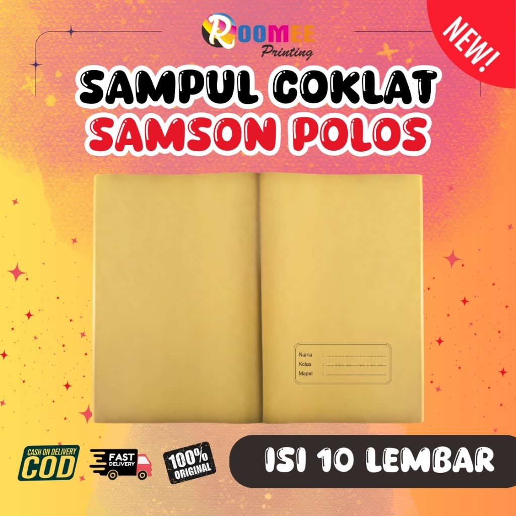 

( isi 20 lembar !!) sampul coklat samson buku polos kwarto sidu boxy campus