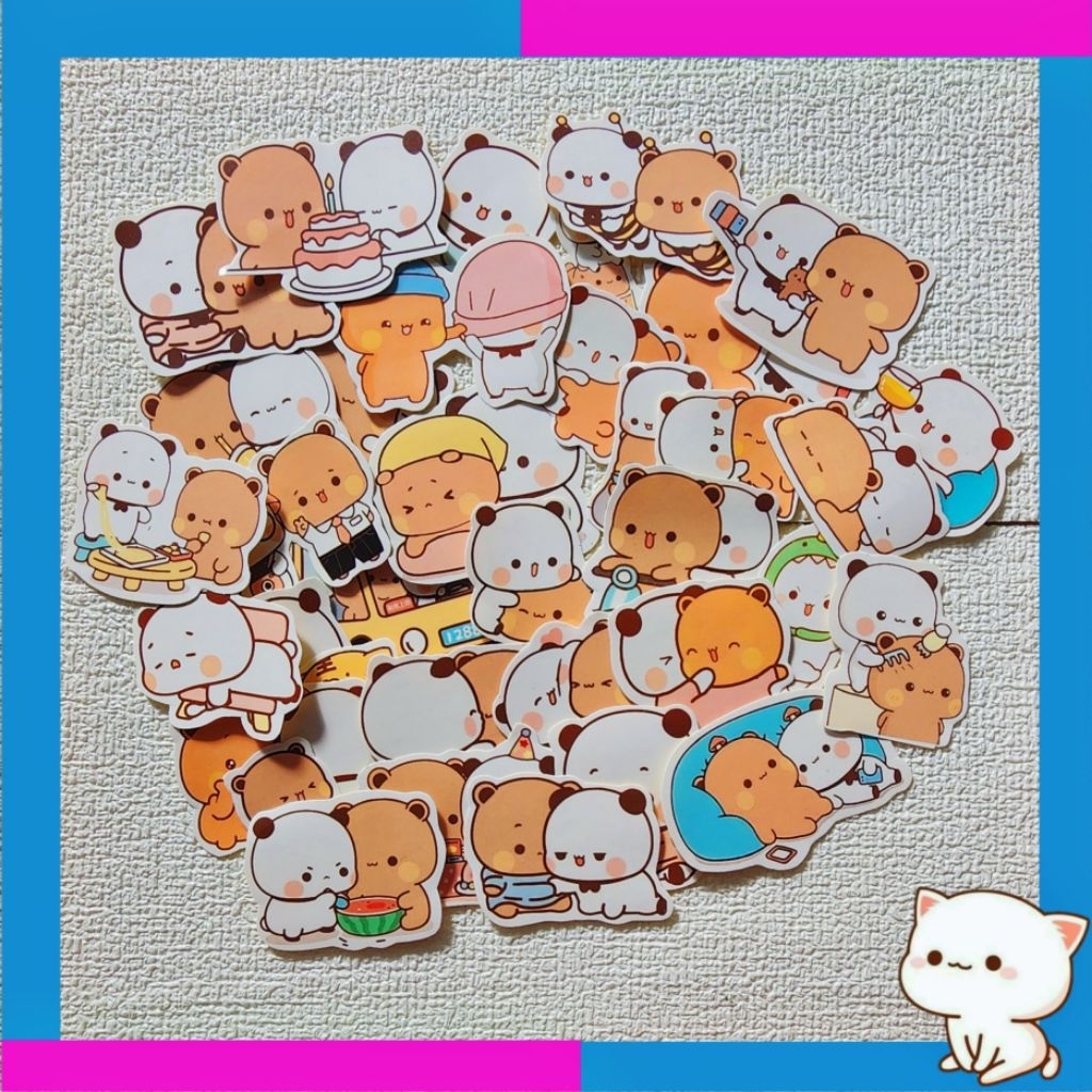 

stiker bubu dan dudu together isi 40pcs