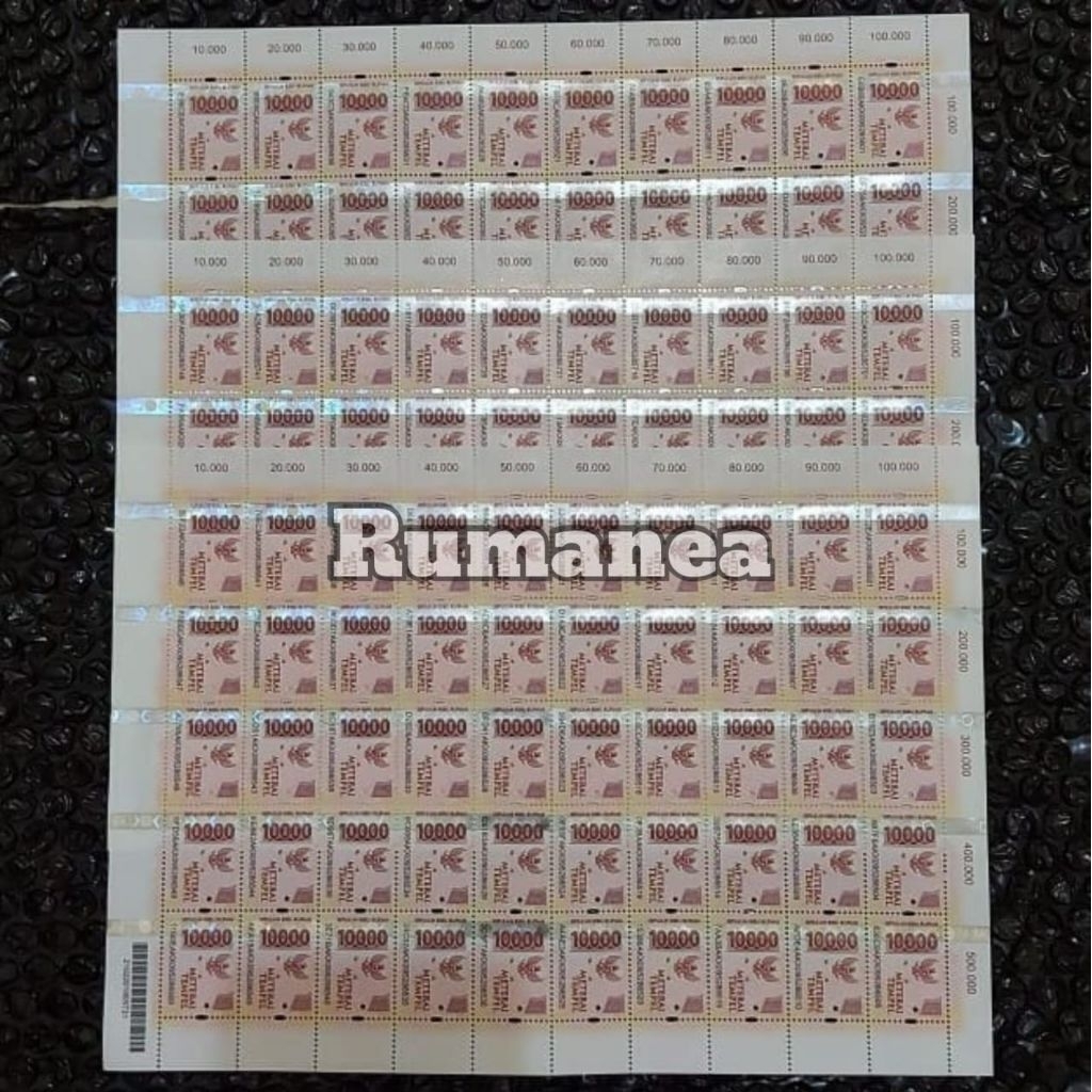 

Materai Tempel 10000 Asli Peruri