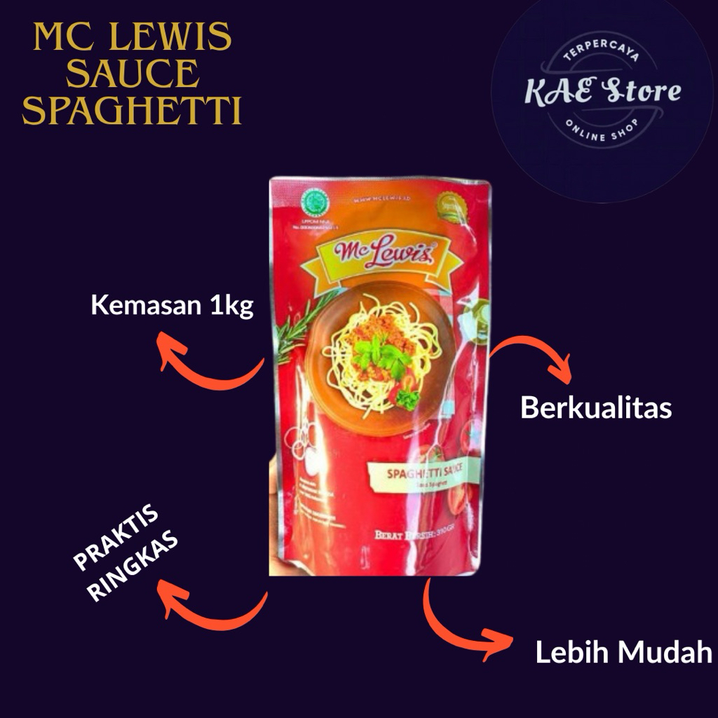 

MC LEWIS SAUCE SPAGHETTI 1000gr dan 310gr