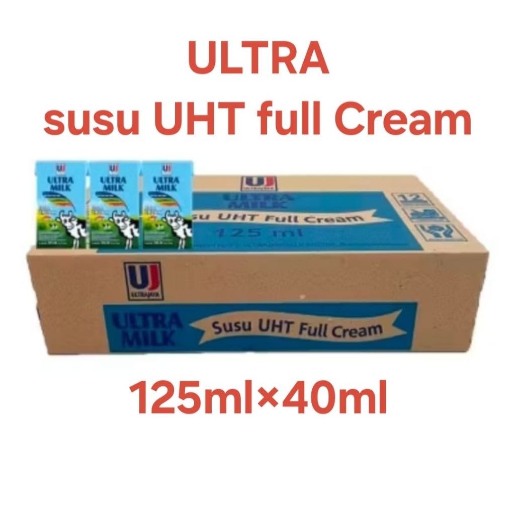 

ULTRA susu UHT Full Cream 125ml×40dus (karton)