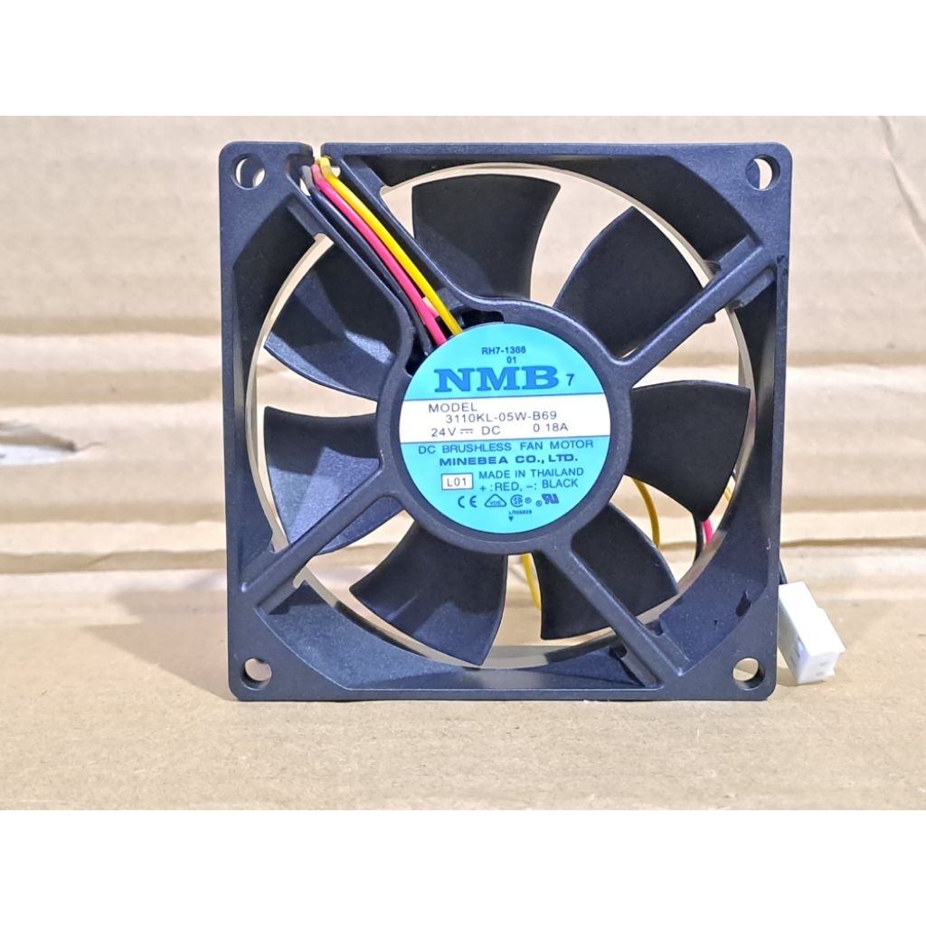 Exhaust Fan/Blower DC 24 Volt NMB ( 8 cm x 8 cm x 2,5 cm ) Original product .