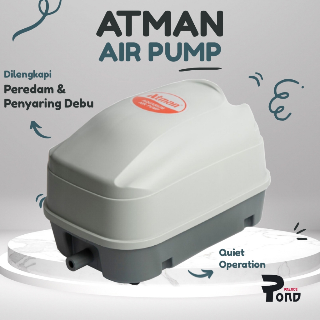 Mesin Aerator Kolam Atman HP 12000 AirPump Oksigen Aerator Aquarium