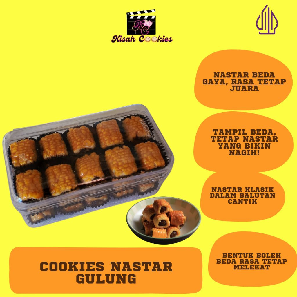 

COOKIES NASTAR GULUNG Cookies Food Cemilan Makanan Kering Snack Biskuit Manis Toples