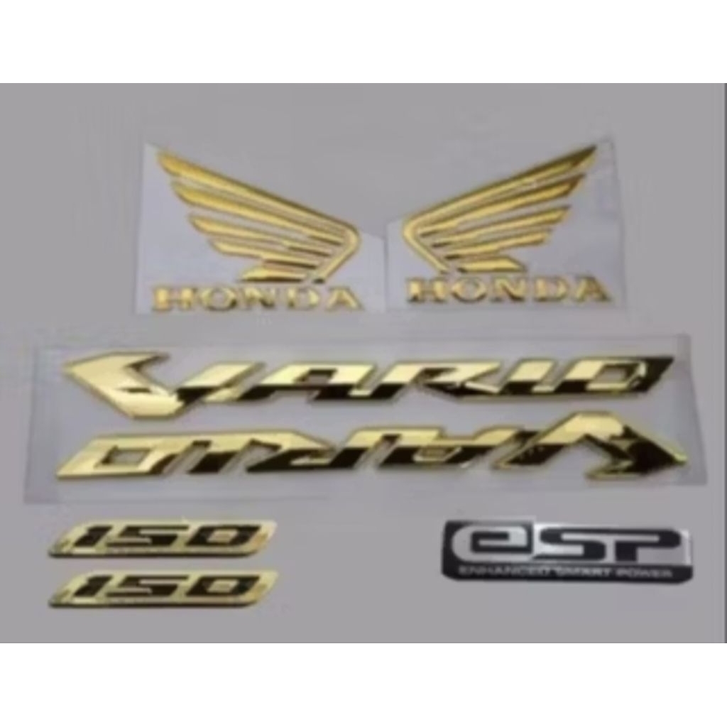 Emblem Vario KZR Gold 125/150 – Untuk Vario Old & Vario LED Old