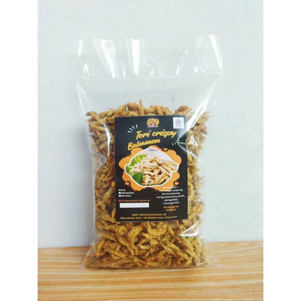 

teri crispy babamon kemasan 500gram