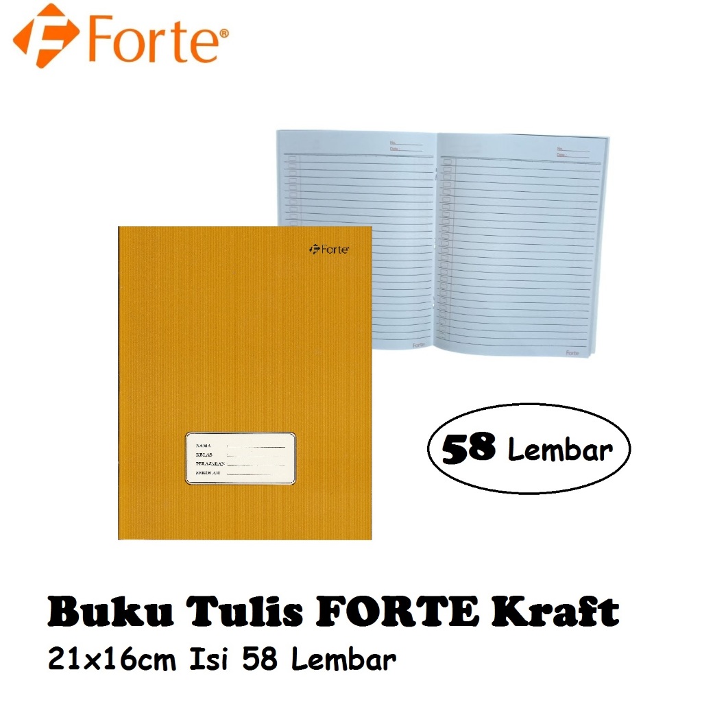 

Buku Tulis FORTE Kraft isi 58 Lembar