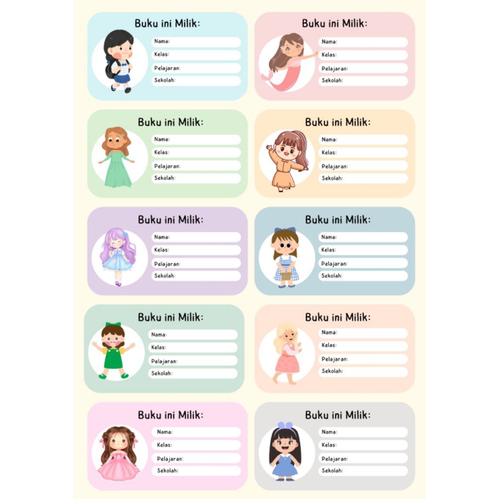 

Sticker Buku Pelajaran / Label Mata Pelajaran