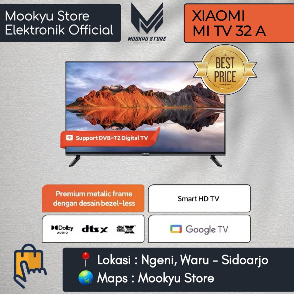 XIAOMI MI TV 32 A GOOGLE SMART TV 32 inch | Mi TV A 32 Bezeless Design & Digital TV 2024/25