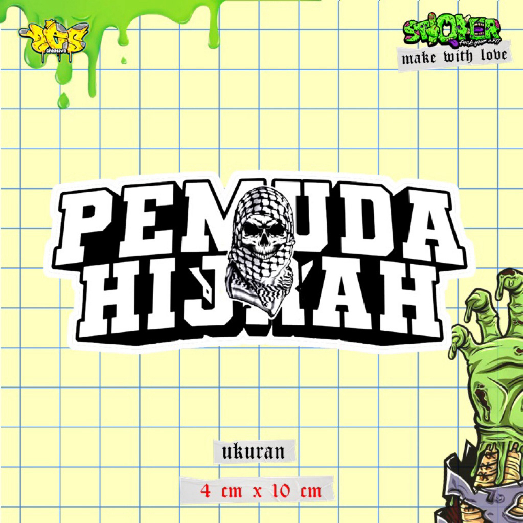 

sticker | pemuda hijrah| satuan | tahan air & berkualitas | bahan ( vinyl glossy / hologram )