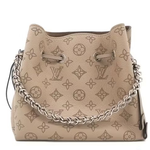 LV BELLA BEIGE MAHINA LEATHER BUCKET