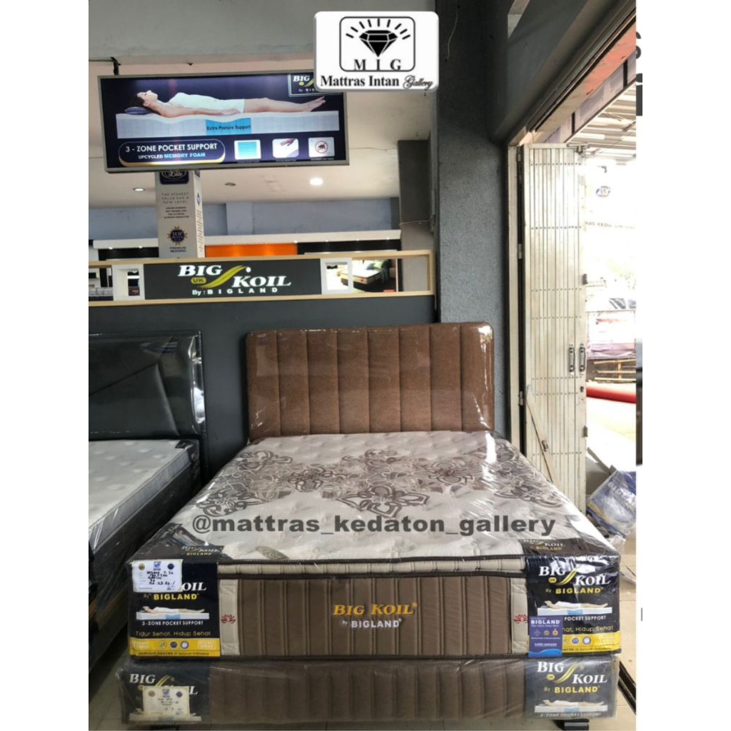Springbed Bigland big koil Serene Pocket T 36cm - kasur spring bed big land full set size 160 - 180 