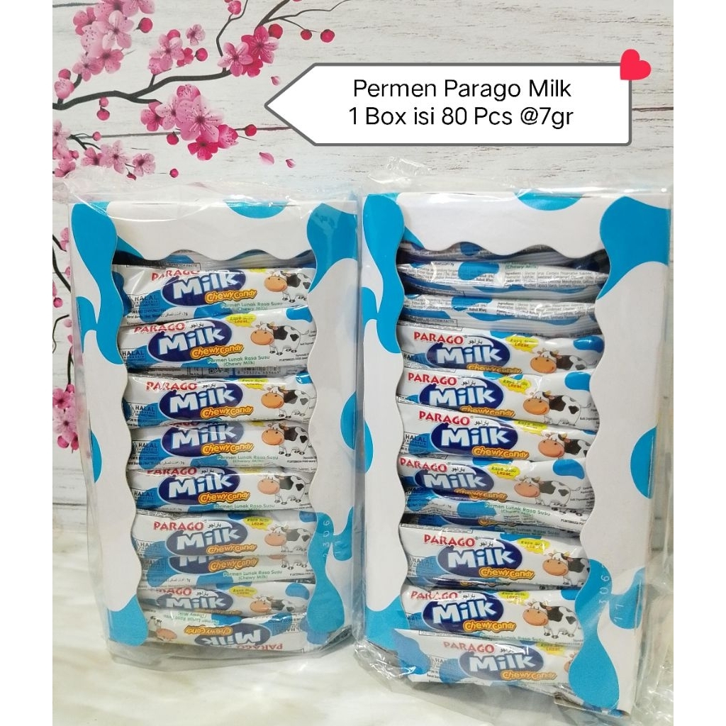 

PERMEN SUSU Parago Milk 1 Box isi 80 Pcs @7gram Exp 2026