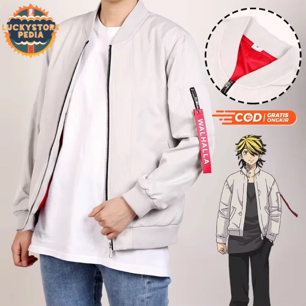 Jaket Bomber Valhalla Team|Tokyo Revengers Jaket Valhalla|Bomber Valhalla Hanemiya kazutora
