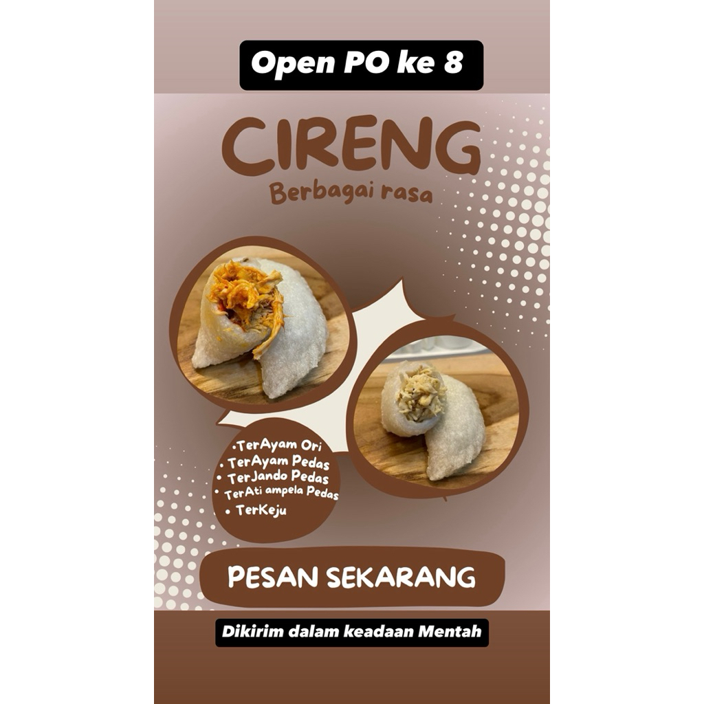 

cireng isi (keju, ayam ori, ayam pedes, ati ampela, jando)