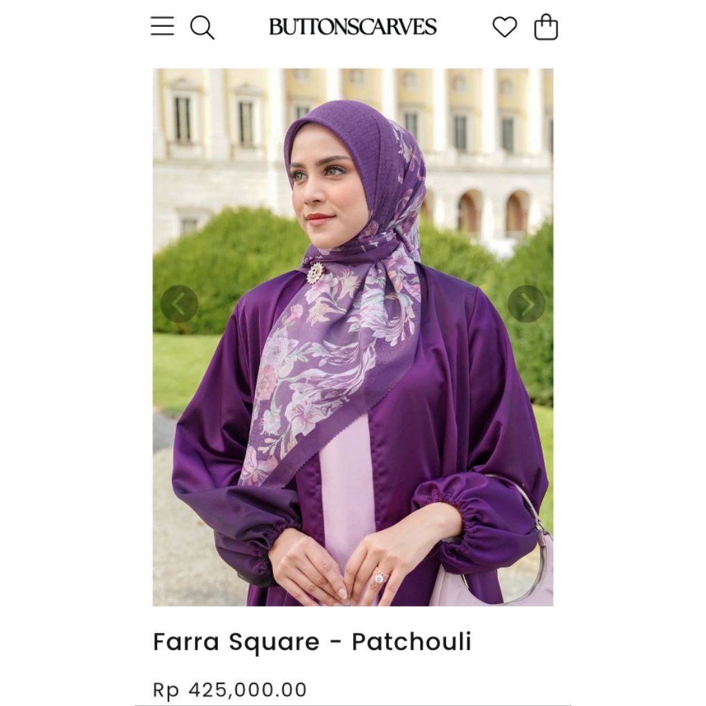 BS Buttonscarves - Farra Voile Square - Patchouli