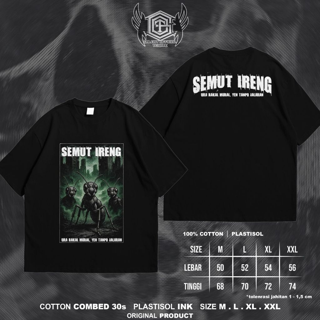 KAOS PSHT SEMUT IRENG - KAOS SH TERATE DESAIN SEMUT IRENG
