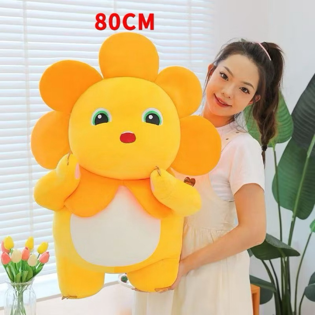 Boneka Dino Nailong Sunflower Ukuran Jumbo Boneka Naga Nailong Bermuka Matahari Mewah