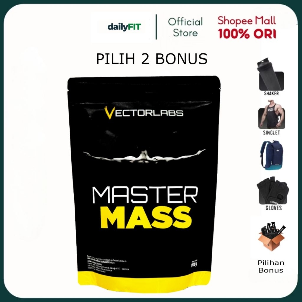 Susu Gainer Penambah Berat Badan 900 Gram Mass Gainer Tinggi Protein untuk Program Bulking