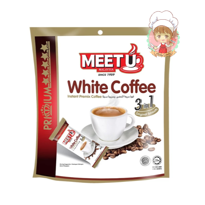 

MEET U ehite coffee kopi putih 3 in 1 ( 20 g x 10 stcik) HALAL