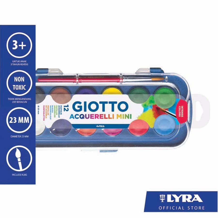 

Gramedia Manado-Giotto Mini Watercolor 12 Warna Bonus Kuas