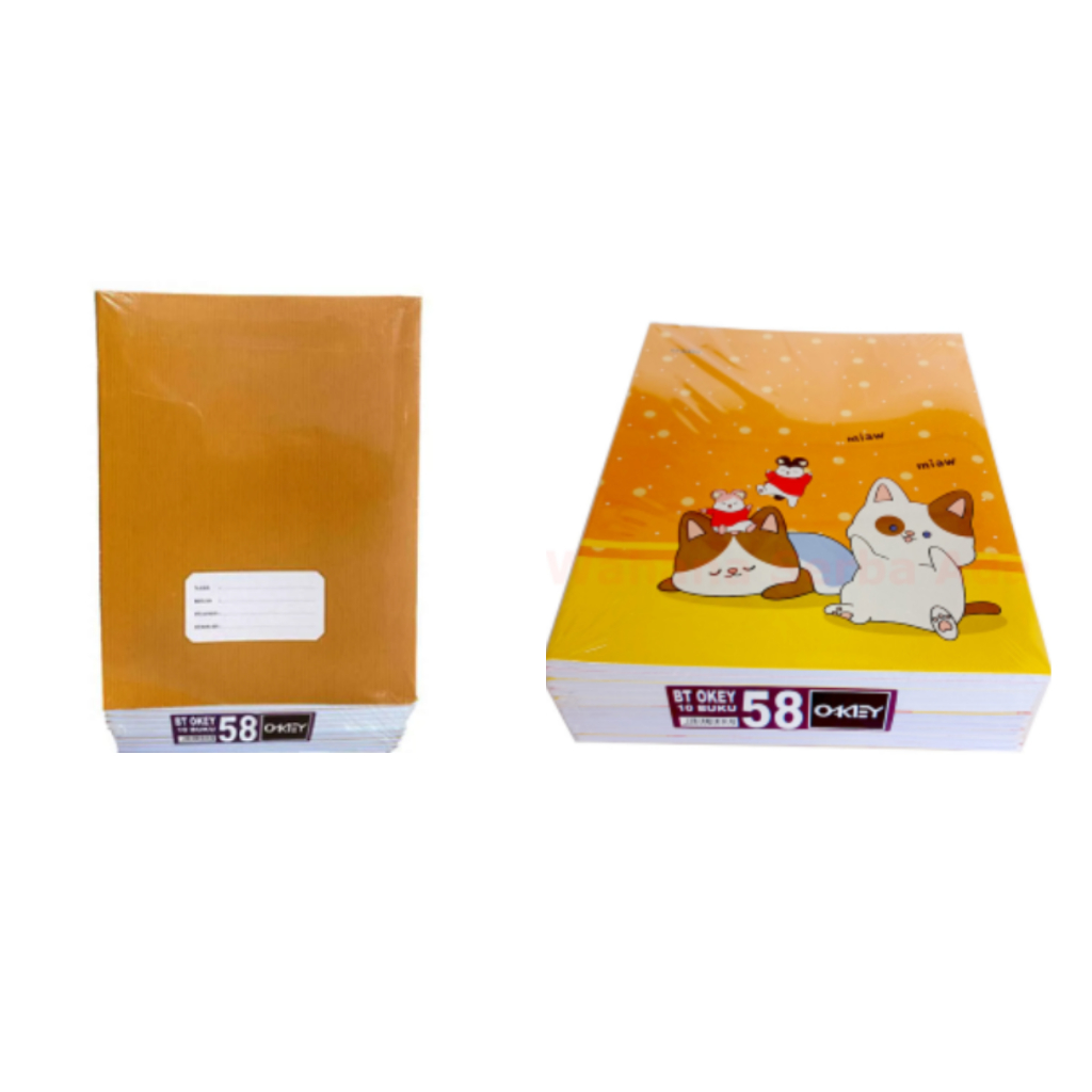 

Buku Tulis 58 OKEY sampul coklat kraft / mix