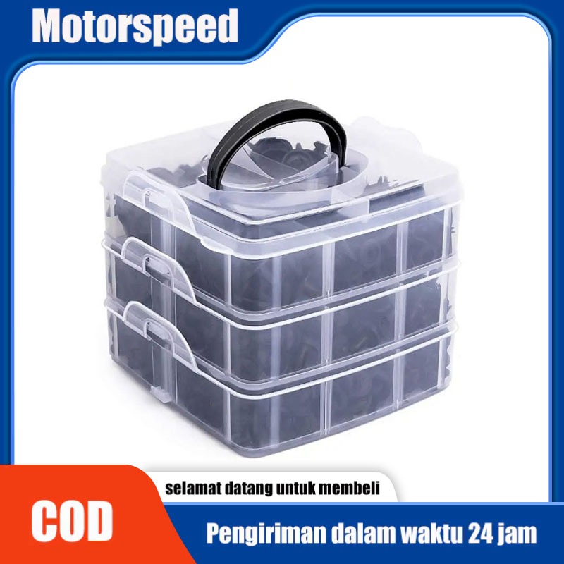MOTORSPEED   Kit Klip Pengikat Plastik Otomotif, Penahan Pin Bodi Hibrida, Paku Keling Bumper, Trim 