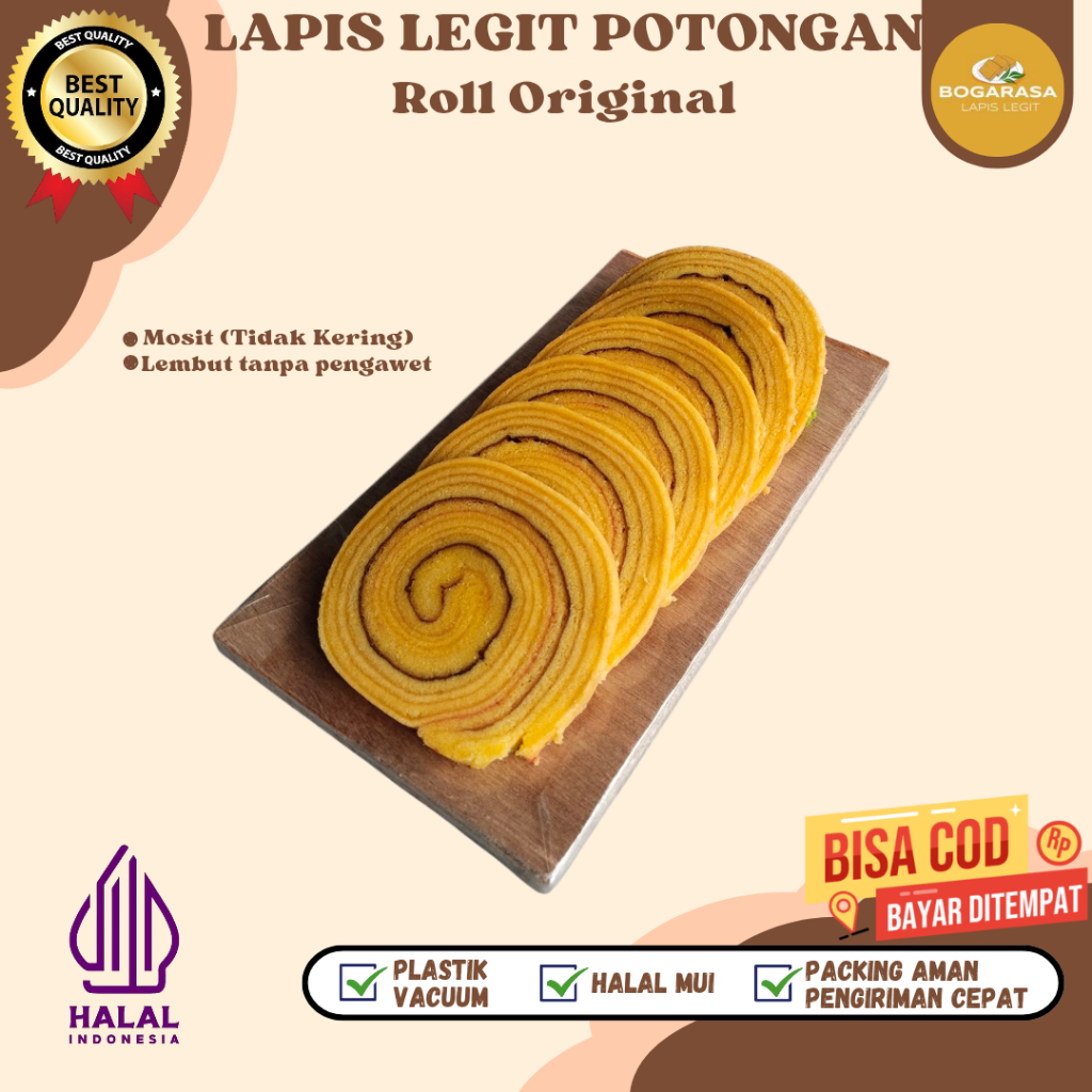 

Lapis Legit Wisman Premium Lapis Legit Potongan Roll Rasa Original
