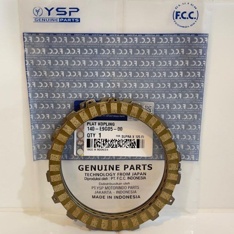 YSP-G5 PLAT KOPLING SET (KYZ) SUPRA X 125 FI / SUPRA X 125 / BLADE NEW 125 ORIGINAL FCC