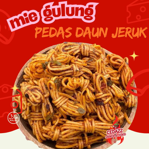 

mie gulung pedas daun jeruk 250 gram