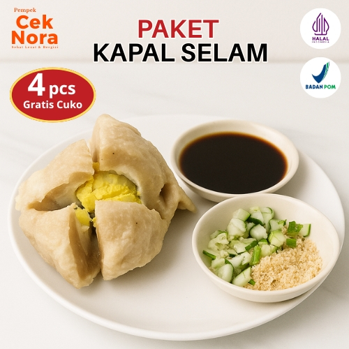 

Pempek Ceknora - Pempek Kapal Selam + Cuko Pempek Palembang Asli