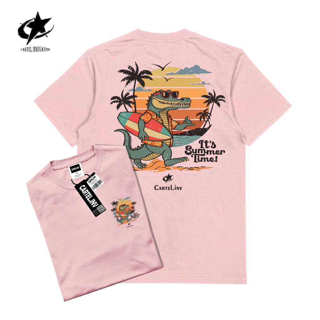 Cartel.inv HOT Kaos Distro Pria & Wanita Motif It Summer Warna Dusty Pink