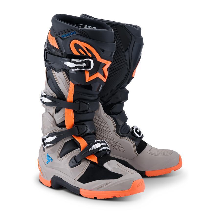 sepatu boot ALPINESTARS TECH 7 ENDURO BLACK ORANGE BOOTS ALPINESTAR TECH 7 ENDURO BLACK ORANGE