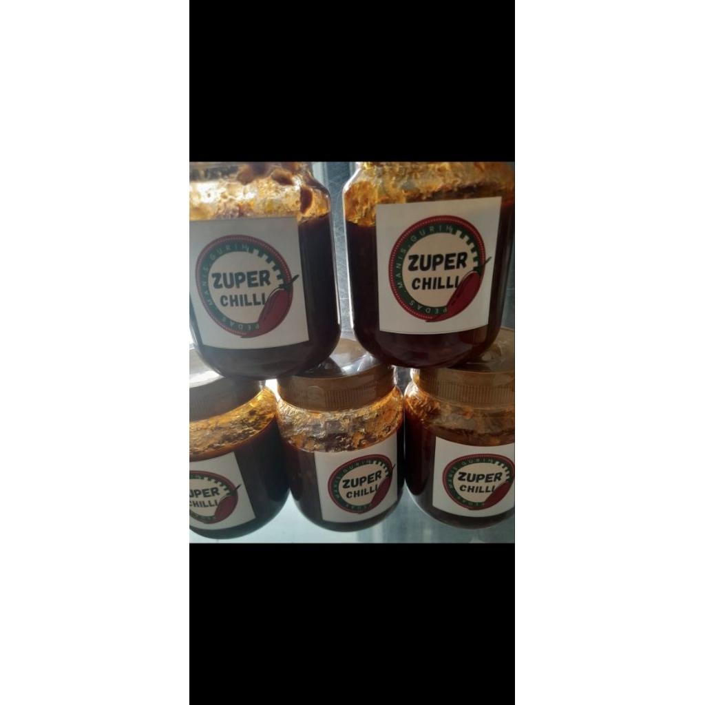 

sambal terasi manis pedas gurih ZUPER CHILLI ukuran 200 gram
