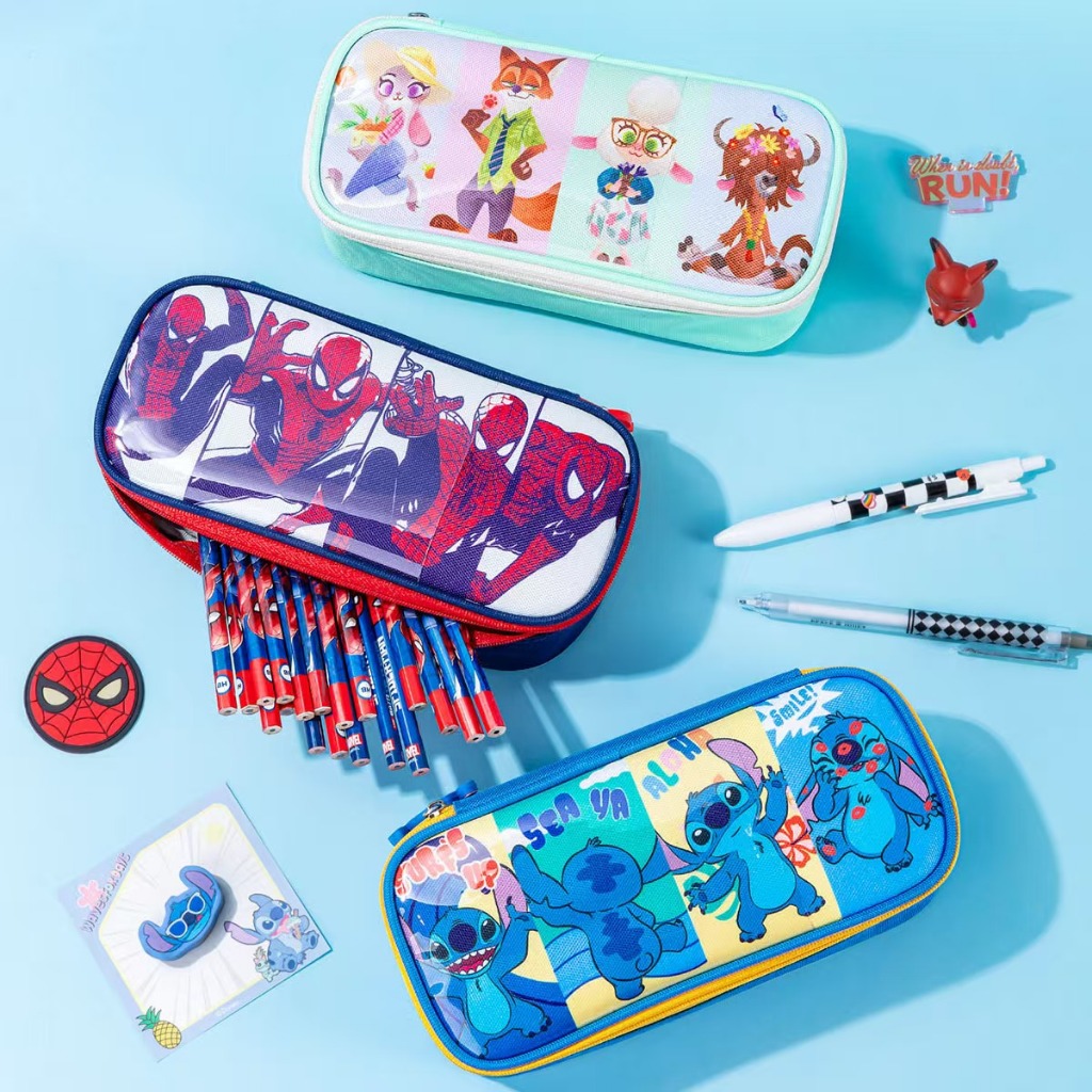 

Cartoon pencil case, large capacity children's stationery bag, double-layer learning supplies for elementary school students