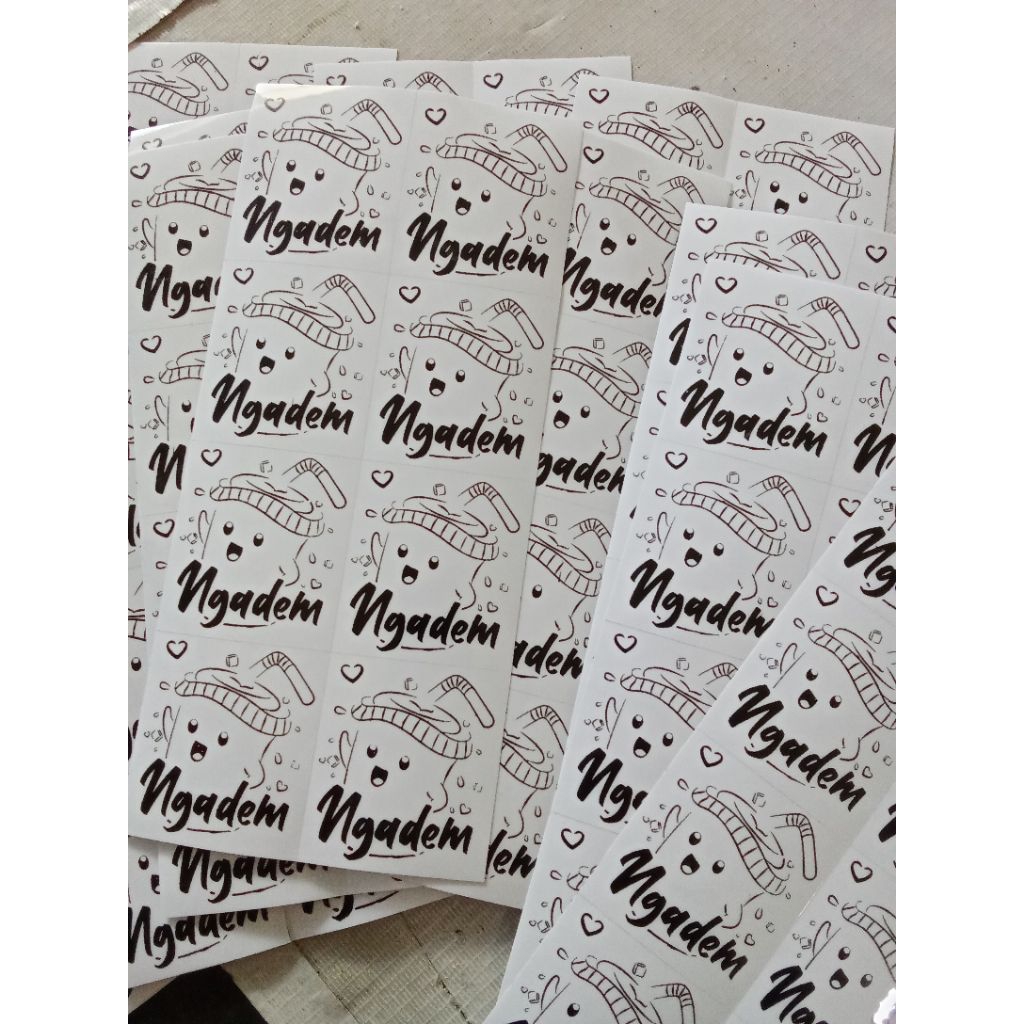 

100 pcs Stiker Cup Minuman Ngadem