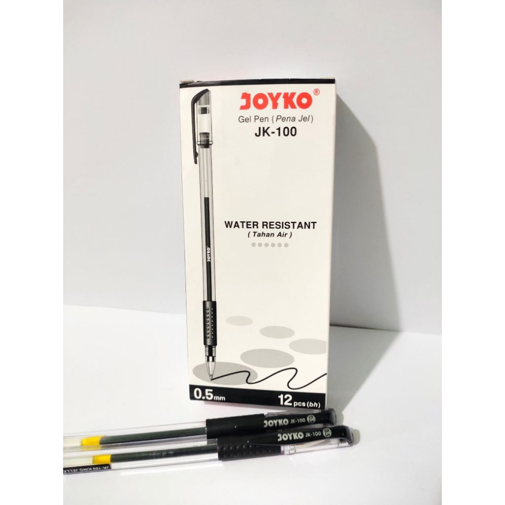 

Gel Pen (Pena Jel) /Pena Cair Joyko Hitam Rp 30.000/perkotak