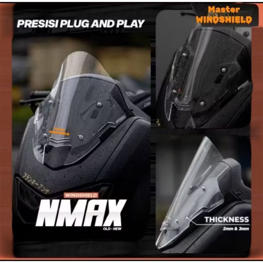 MASTER WINDSHIELD-Visor Windshield Nmax TDR V6 Visor Nmax Old Nmax New Model TDR