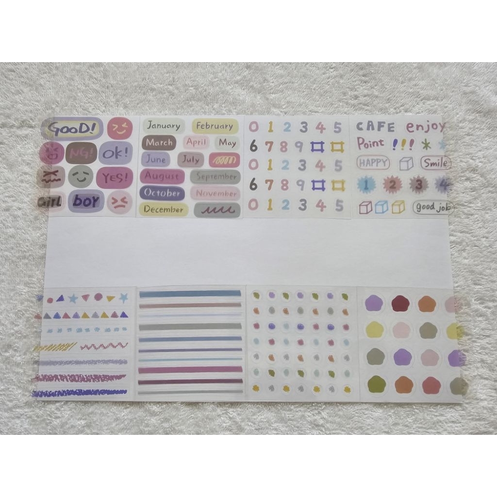

(Baca Deskripsi) Transparent Deco Sticker/Planner Sticker 2 for Journal & Scrapbook
