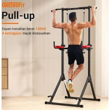 OneTwoFit Multi-Function Power Tower,Adjustable Height Pull up Station
