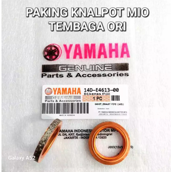 PAKING KNALPOT MIO FINO XEON FORCE XRIDE JUPITER Z FI TEMBAGA ORIGINAL 14D-E4613-00