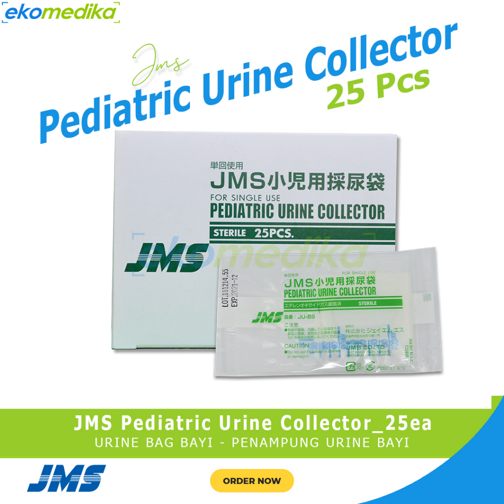 Urine Collector Pediatric JMS Urine bag bayi Per Box isi 25 Pcs