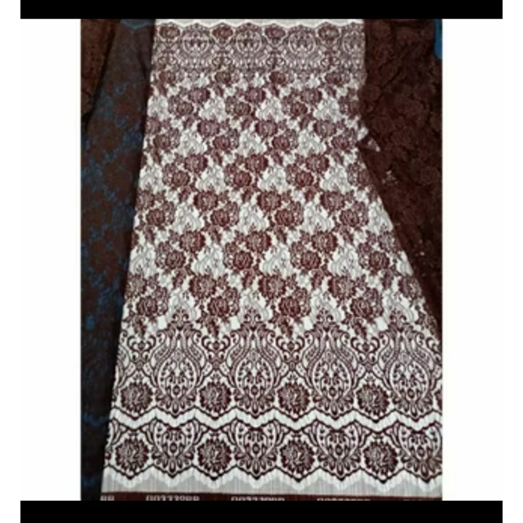 Promo kain brokat semi prancis/cod brukat semi prancis/kain semi prancis murah mewah/brukat panel/br