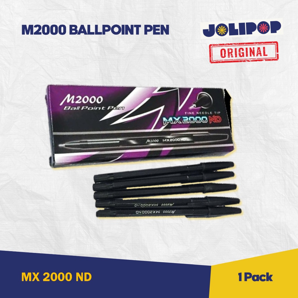 

M2000 Ballpoint Pen MX2000ND 1 Pack isi 12pcs / Pulpen Hitam / Pulpen Grosir / Pen Tinta
