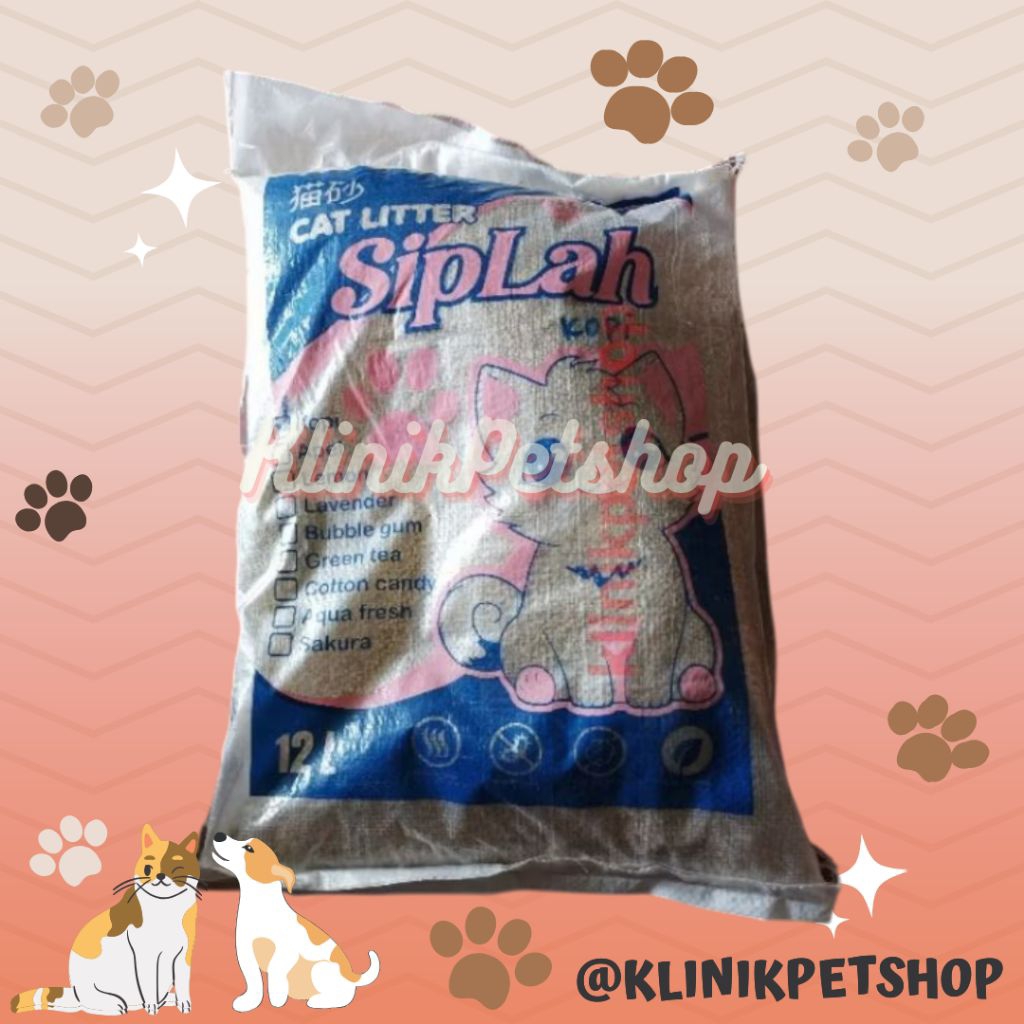 PASIR KUCING GUMPAL 12LITTER SIPLAH CAT LITTER GRANULE BENTONITE